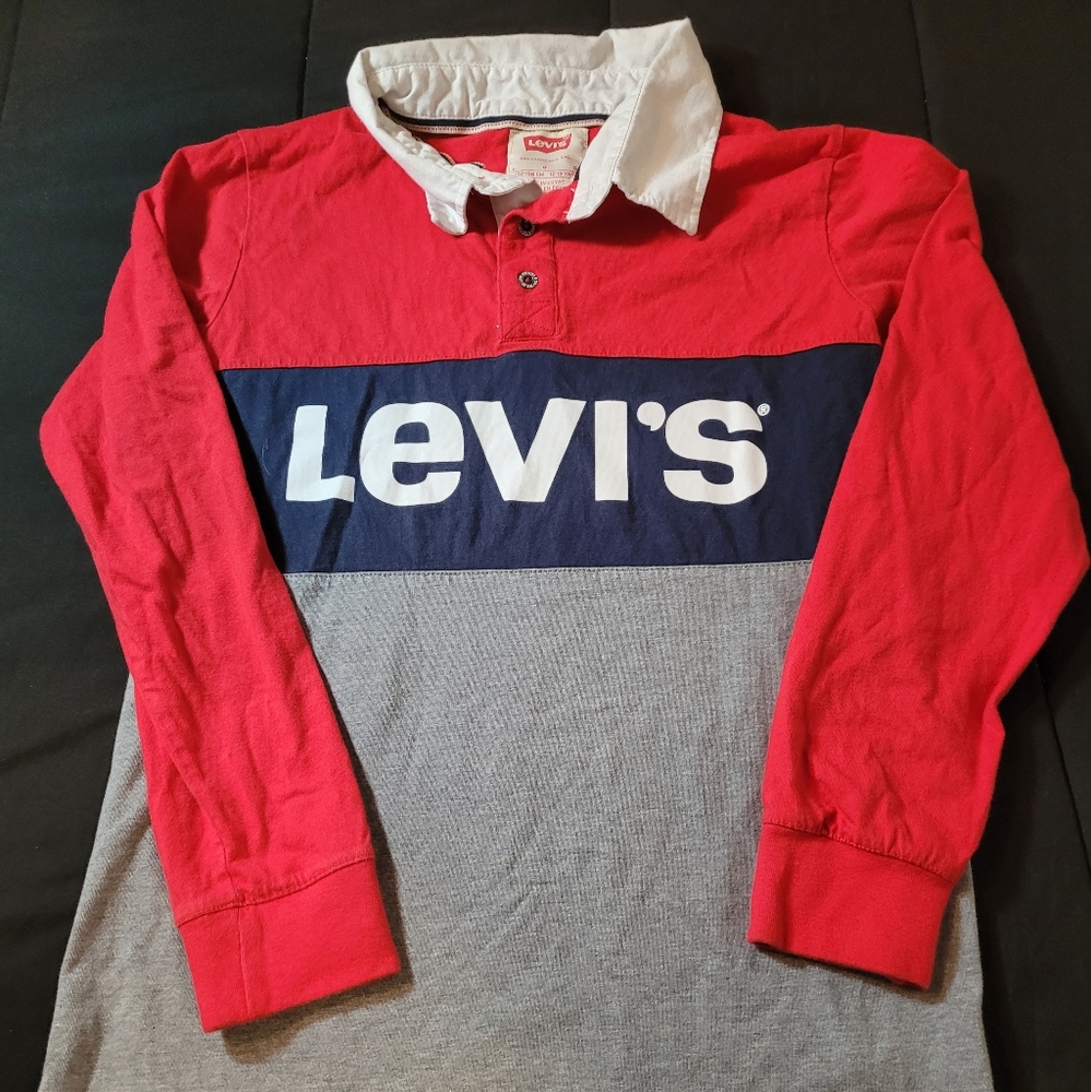 Levi shirt boys red large preowned
